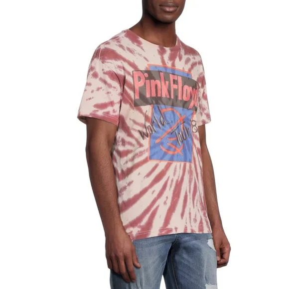Pink Floyd World Tour Men's Tie Dye T-Shirt - Picture 3 of 6